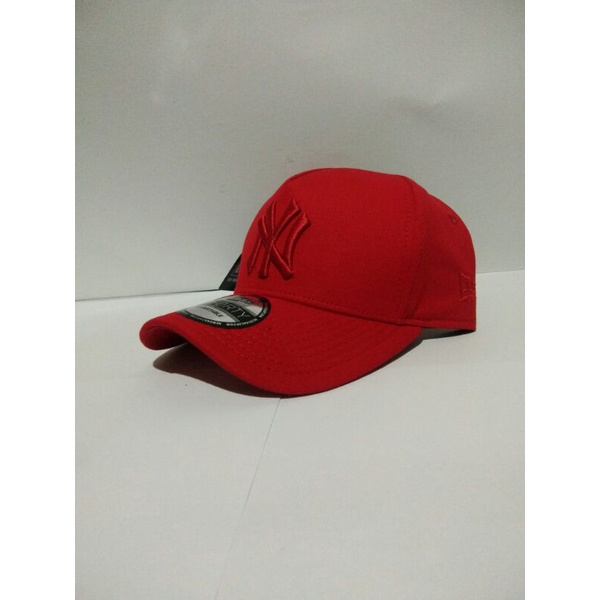NY Merah / Bahan Merah / Topi Premium 9Forty Aframe