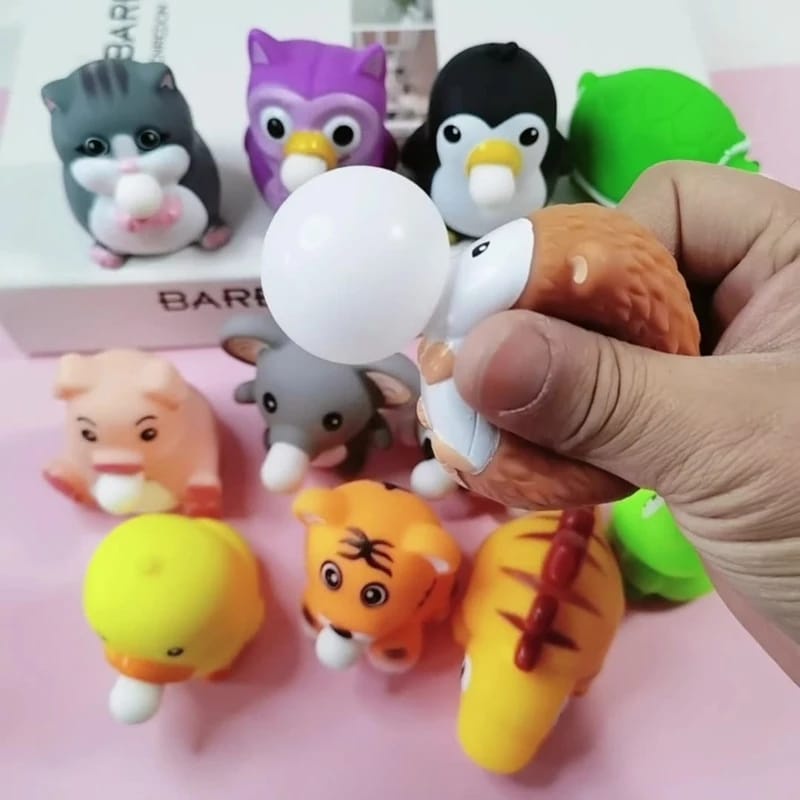 mrcaisen Squishy BUBBLE POP squishy boneka mainan anak remes balon squishy balon spit bubble pop it squishy karakter karet silicone S030