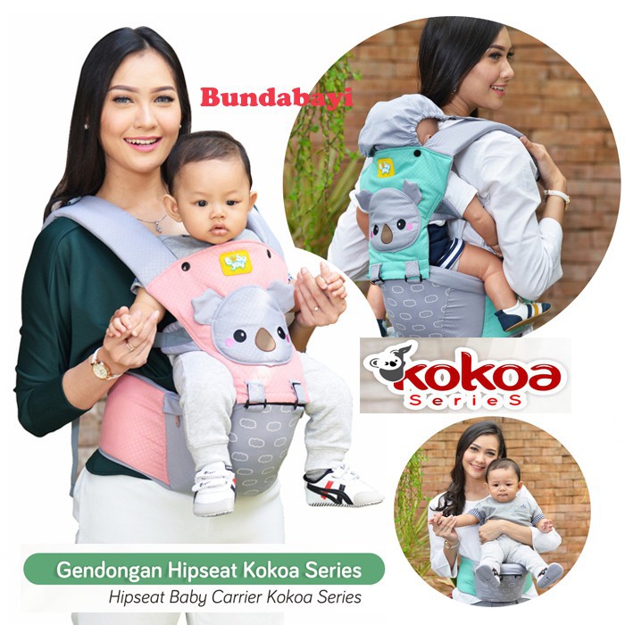 Gendongan Bayi Depan Hipseat Kokoa Series Merk Baby Joy BJG 3029 - gedabug