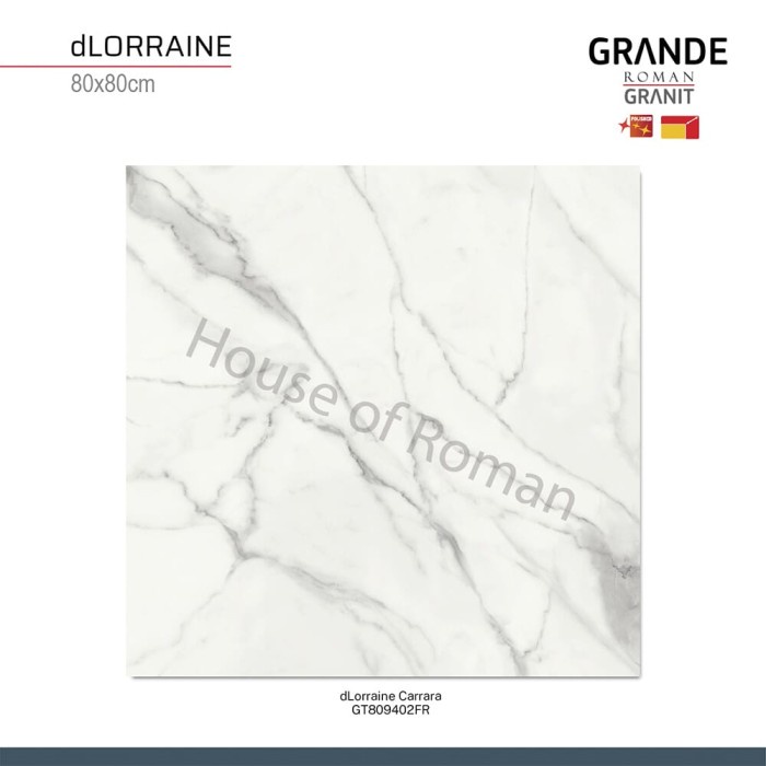 ROMANGRANIT GRANDE dLorraine Carrara 80x80 GT809402FR (ROMAN GRANIT)