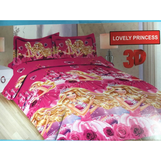 sprei bonita motif lovely princess ukuran 180x200