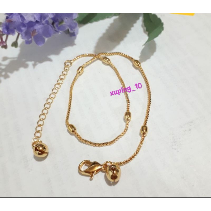 Gelang kaki rantai gold wanita dewasa xuping.