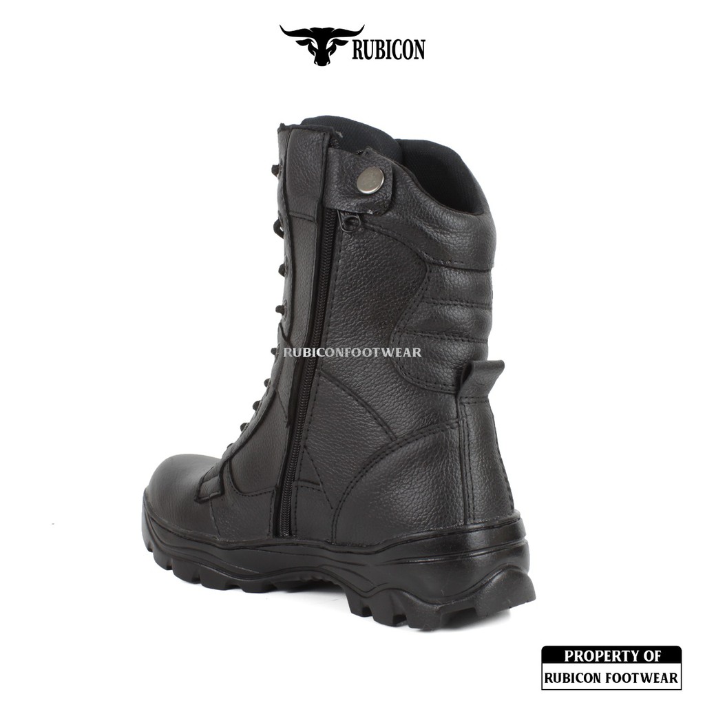 RUB TRACK SEPATU PDL KULIT ASLI SEPATU BOOTS KULIT PRIA SEPATU PDL SAFETY KULIT ASLI ZIPER TACTICAL SEPATU KULIT PANTHER