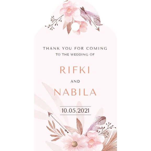 

BISA BAYAR DITEMPAT [Isi 60pcs] Hang Tag Wedding untuk Souvenir TERBARU Kode 668