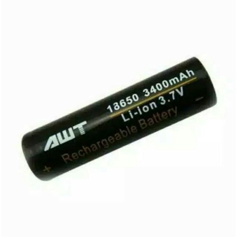 New elektronik terbaru Batteray type 18650 AWT 3400MAH BLACK