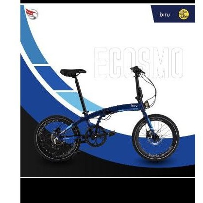 Sepeda ecosmo 8s Versi new normal biru