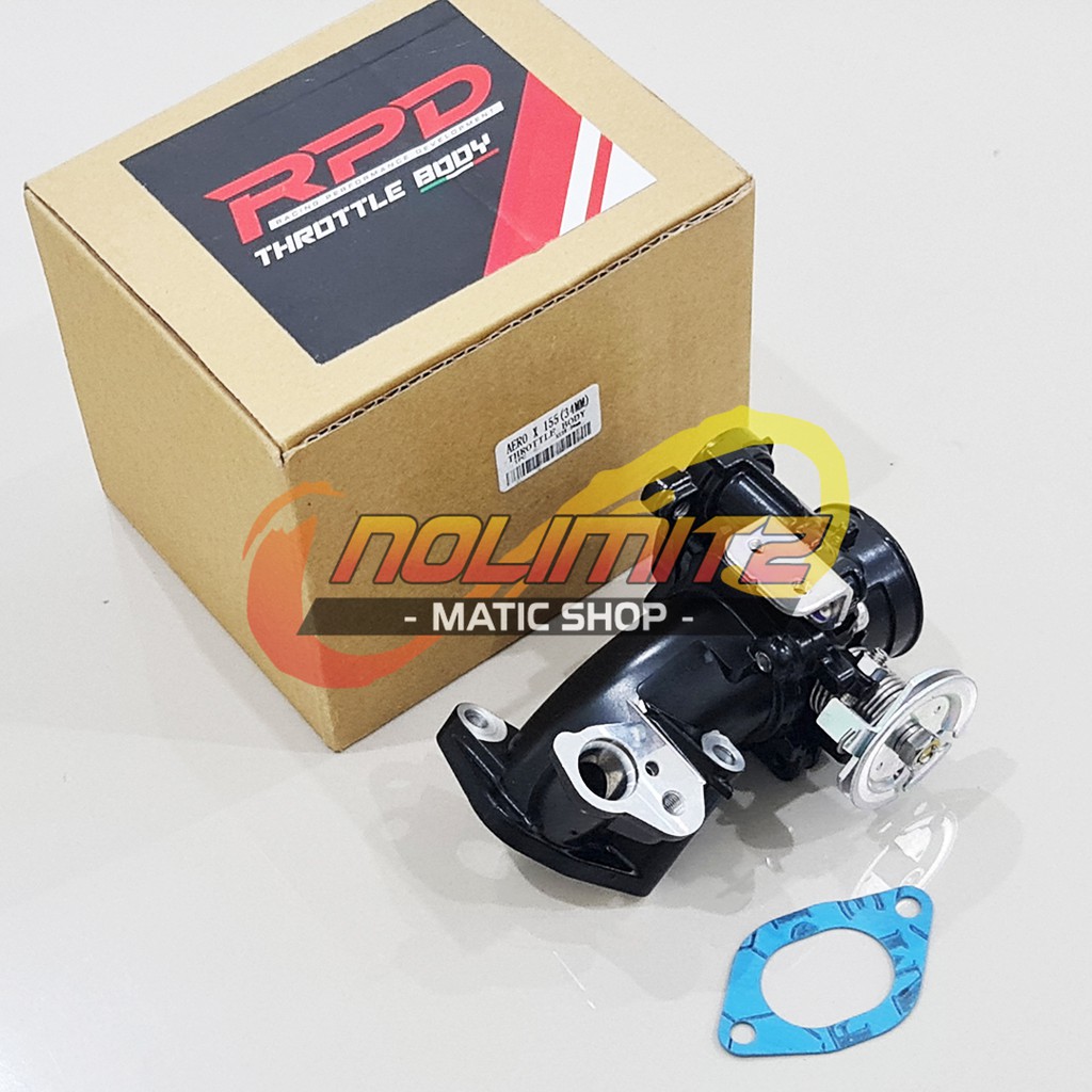 Throttle Body RPD Pipa Gas Udara Racing 34mm Aerox 155 Lexi