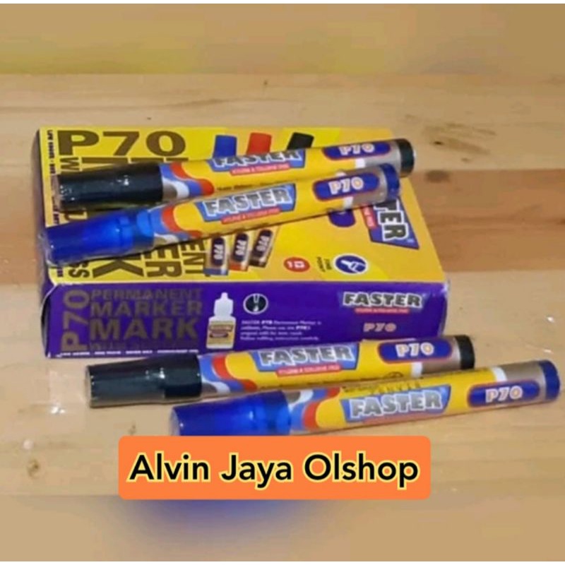 

1 Box Spidol Permanent Marker Merek Faster Isi 1 Lusin Spidol