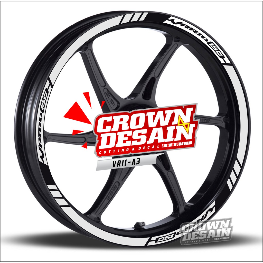 Cutting Sticker Lis Velg vario 150 stiker velg sticker velk vario 125 Sticker Putih/Merah VR11