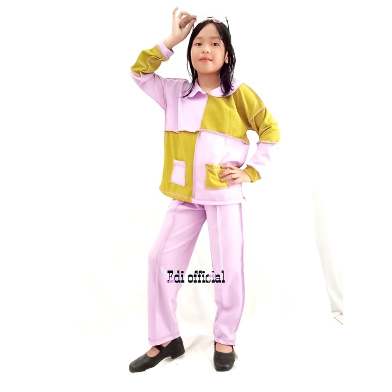 Fashion Anak Perempuan Set Baju Anak Terbalik terbaru  2 sd 12 Thn