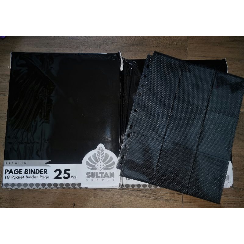 Sultan Page Premium Black Binder Sleeve 18p