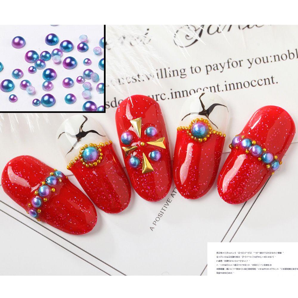 Preva Nail Art Mutiara Fashion Wanita Ukuran Campur Manik-Manik 3D