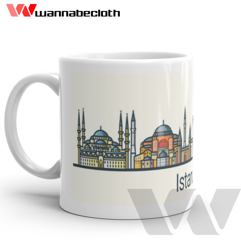 Gelas Istanbul Turki Mug Istanbul Turki Kado Gift Hadiah Souvenir Istanbul Turki Turkey v3