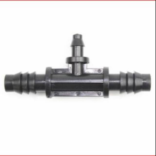 Tee sambungan selang pe 11 mm ke pe 7 mm (1 cabang)