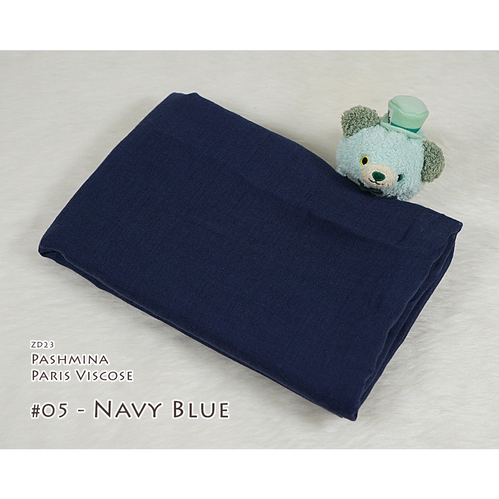 Pashmina Polos Paris Viscose - AYUMI by Luulu Scarf-#05 - Navy Blue