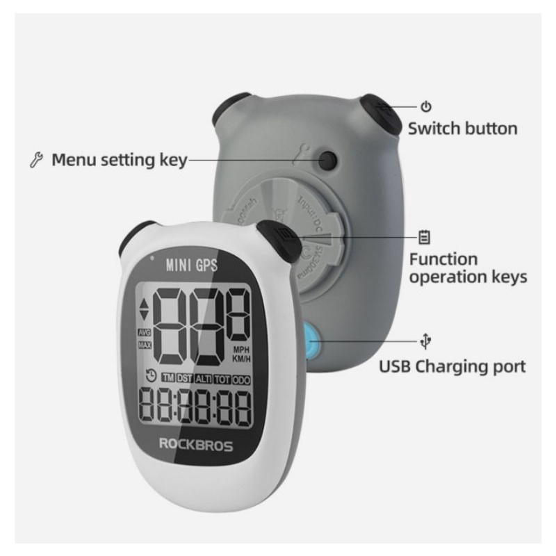 Rockbros Mini GPS Sepeda Speedometer Computer Sepeda Mini GPS Bicycle Computer