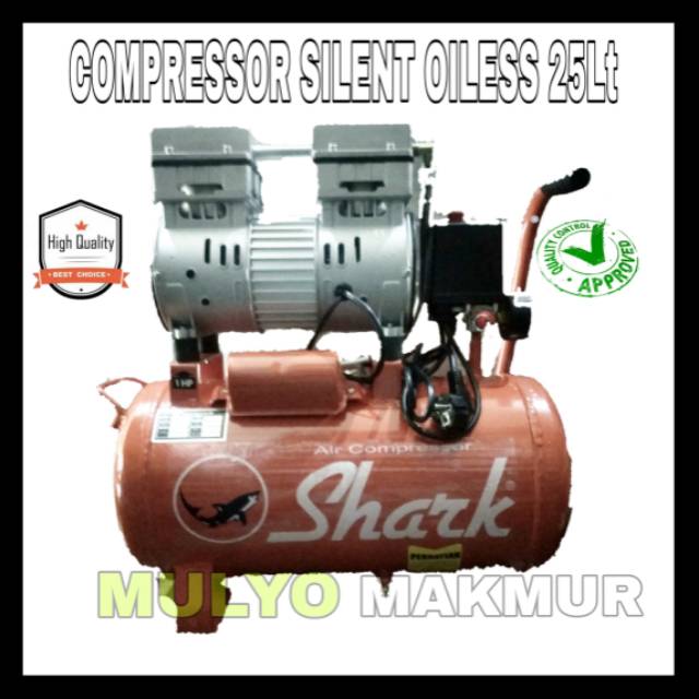 COMPRESSOR SILENT OILESS 25LT SHARK OV 10-25