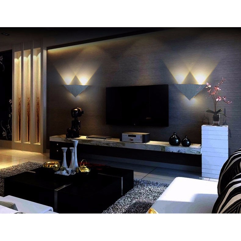 TaffLED Lampu Hias Dinding LED Modern Triangle Aluminium 3W - ABD-3W-SJX