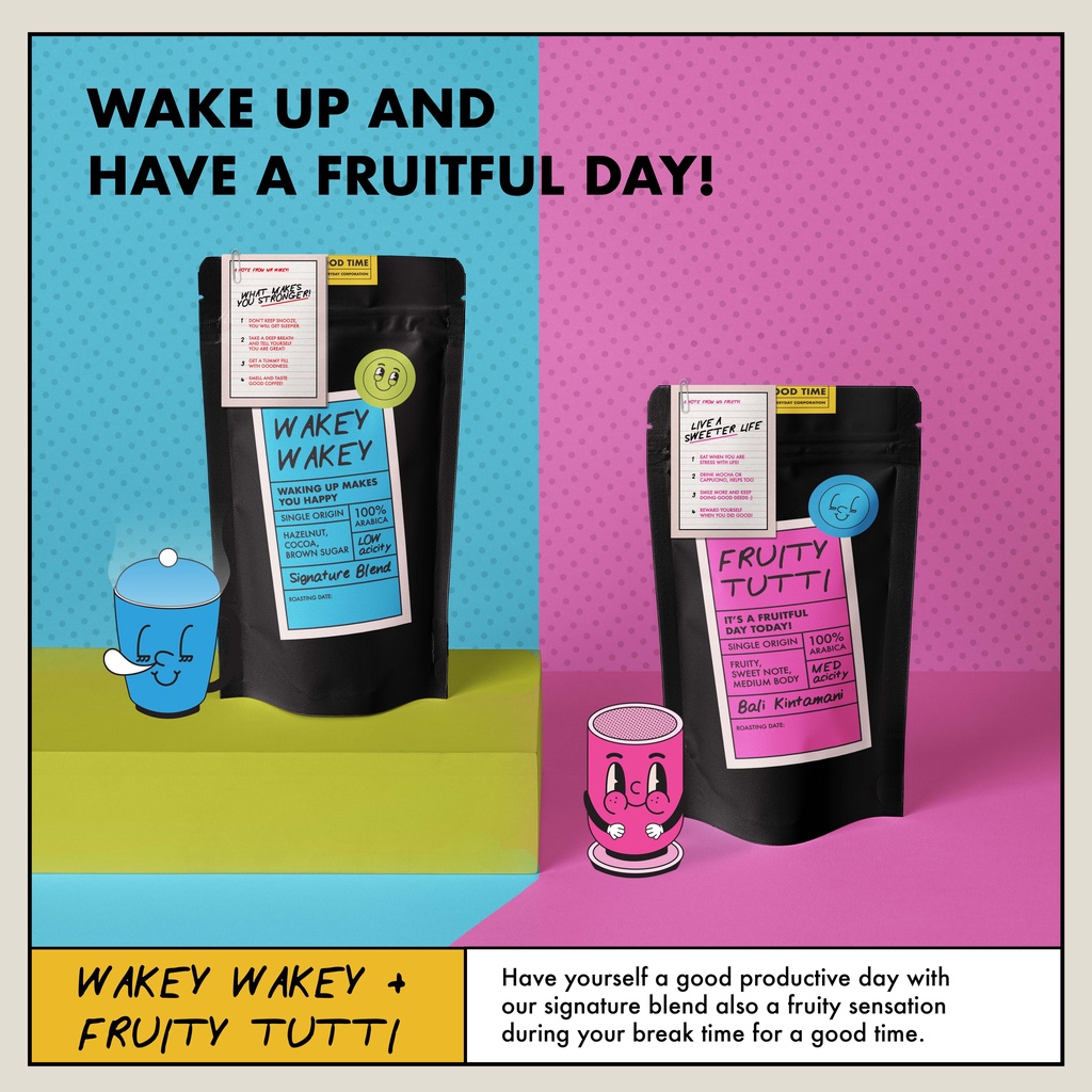 

Special Bundle: 100% Arabica Wakey Wakey and Fruity Tutti - 200g each