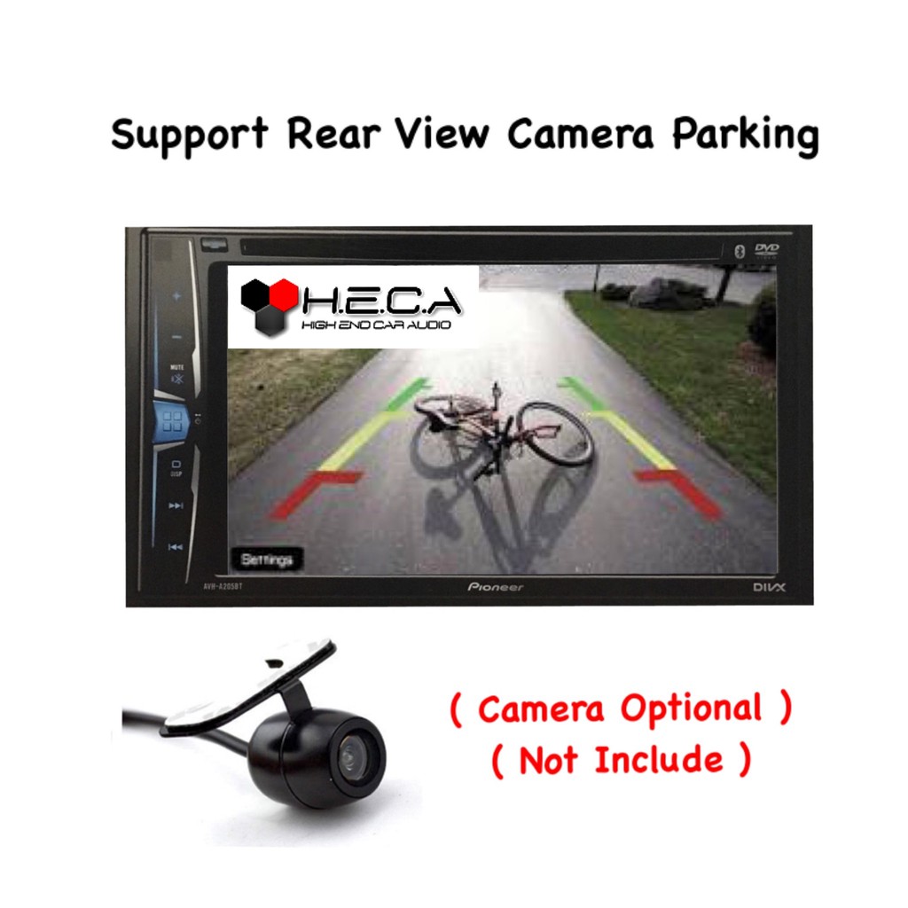 Pioneer AVH-A205BT Head Unit Double Din Tape Mobil AVH A 205 BT Audio