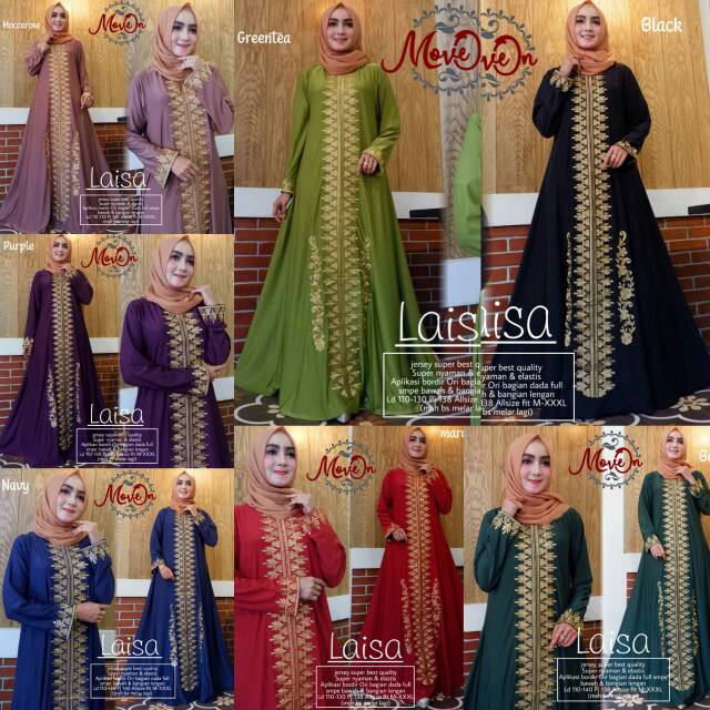 Laisa dress mat jersey super bordir ori