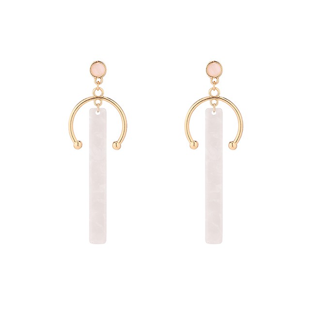 LRC Anting Tusuk Fashion Plated Gold Tassel Earrings Y61393