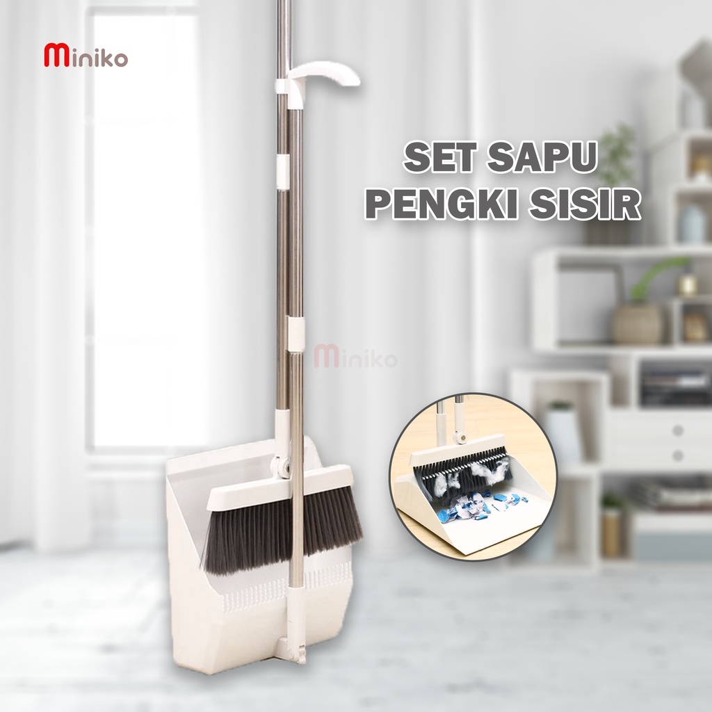 Set Sapu Pengki Lipat Alat Pembersih / Broom Set Dustpan / Sapu Pengki Set