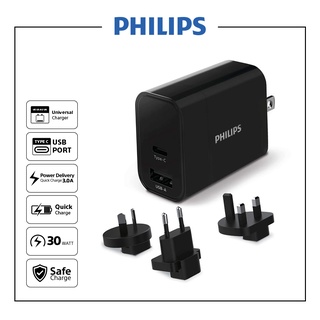 Philips DLP2621T Power Delivery Quick Charge 30Watt Travel Adaptor