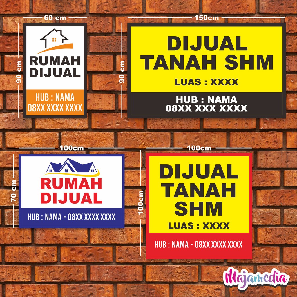 Jual BANNER SPANDUK RUMAH TANAH DIJUAL CUSTOM Indonesia|Shopee Indonesia