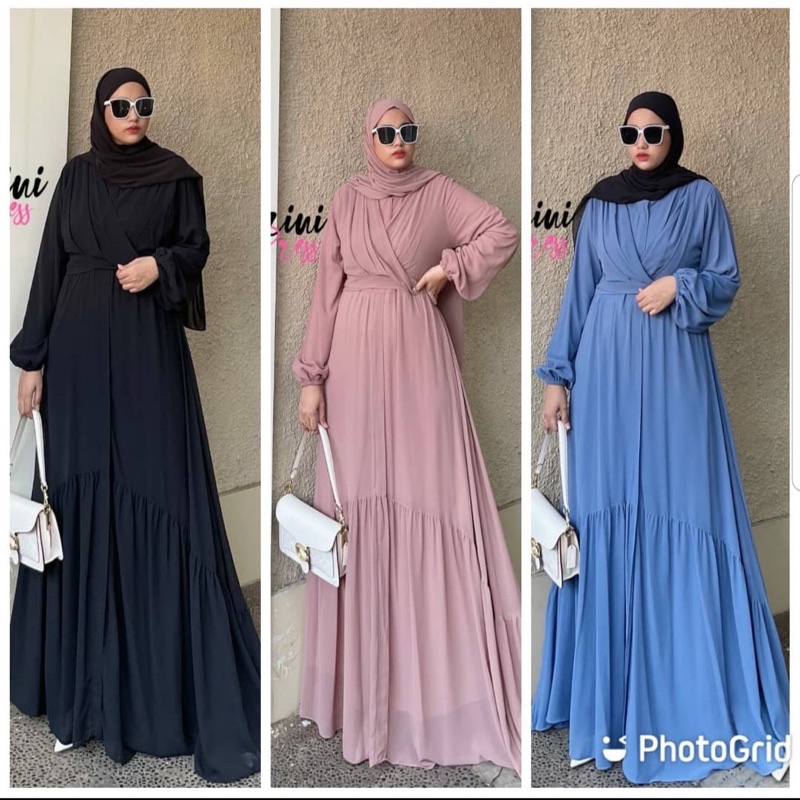 Gamis Ceruty Premium ARRINI DRESS MAXY Gamis Busui LD 110cm- Gamis Wanita Busui Friendly