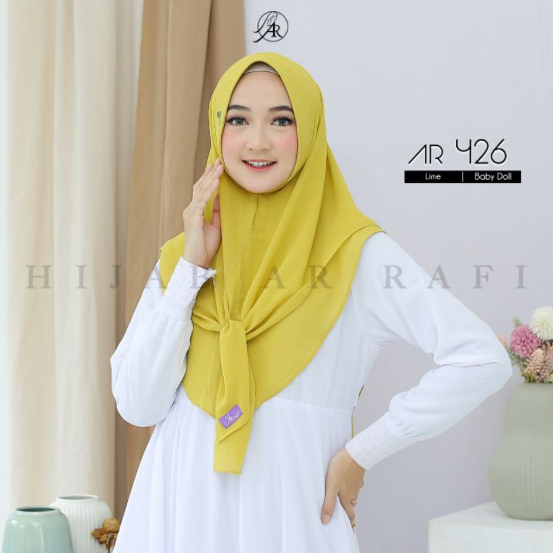 TERLARIS √ Ar 426 hijab instan by hijab ar rafi original hijab instan - INAYAHHIJAB-Lime