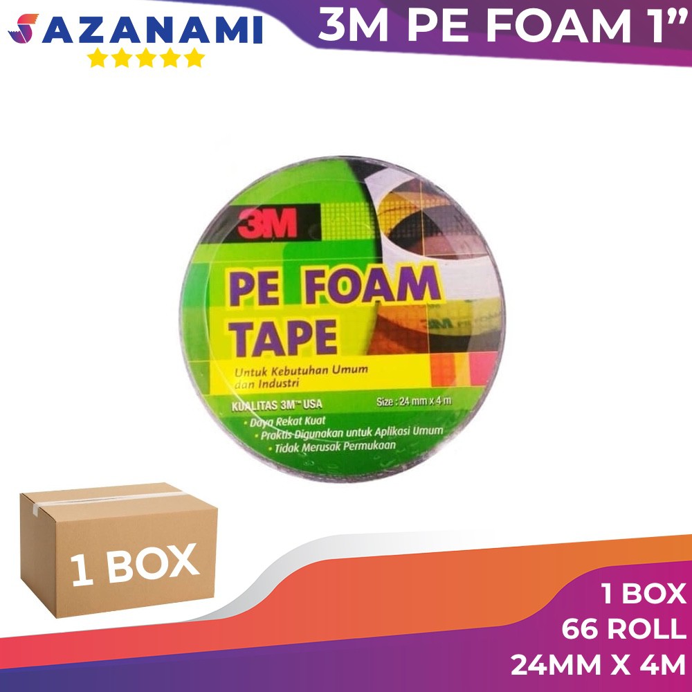 

1 Box Double Tape busa 3M Pe Foam Tape 24mm x 4M