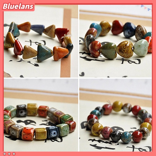 Bluelans Fashion Women Men Colorful Ceramic Beaded Charm Bracelet Accessory Jewelry Gift