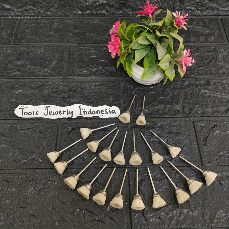 Mata Bor Sikat Kawat Mangkok Halus Putih/Mata Tuner Sikat Mangkok