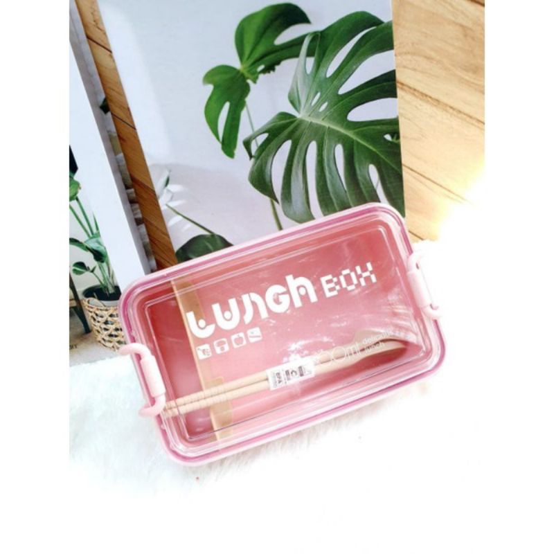 Kotak Makan Set Jerami Kotak Makan Anti Tumpah BPA Free Launch Box Kotak Bekal Makan 2 Sekat Delicius 800 ML