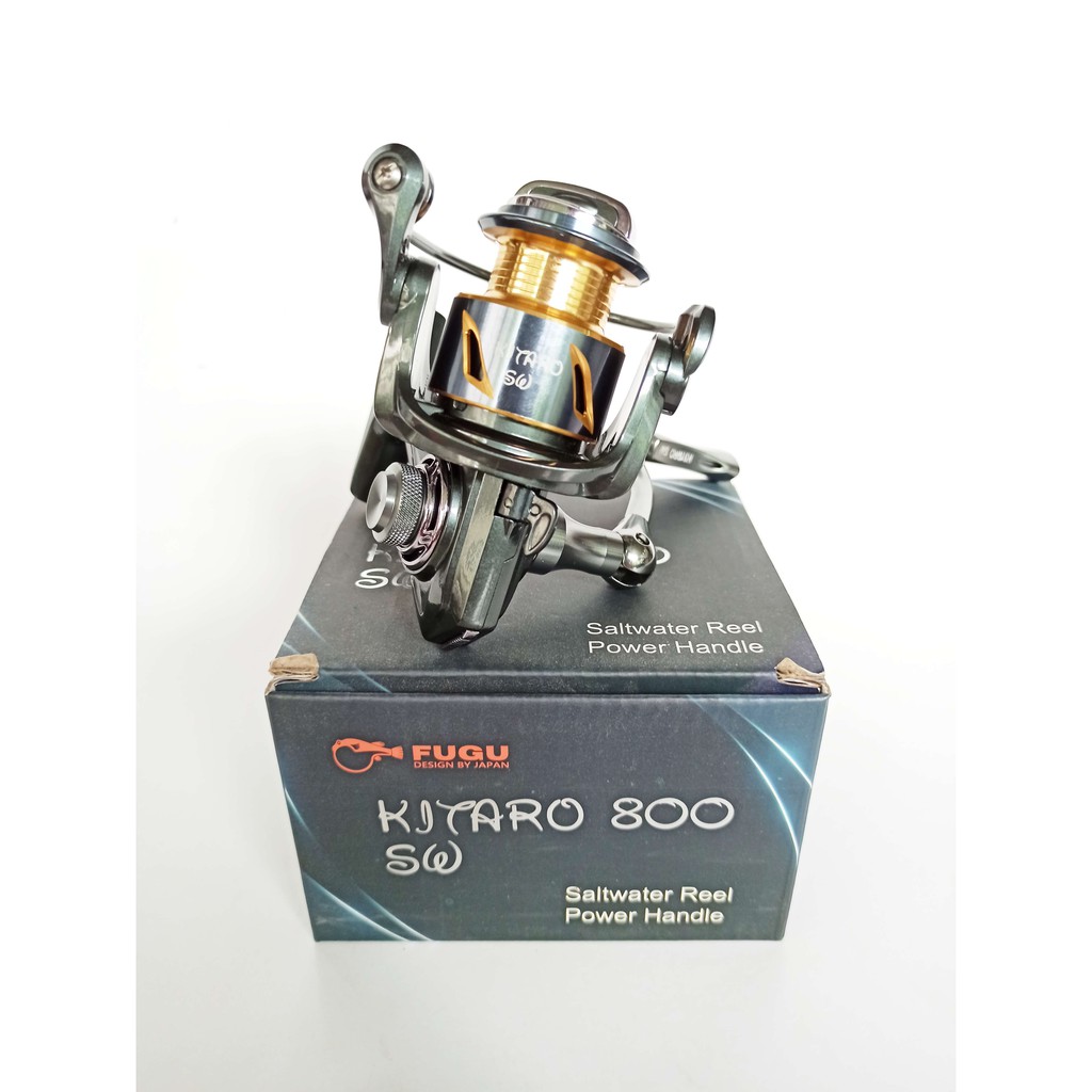 Reel Fugu Kitaro 800 SW 12 + 1 Ball Bearings Power Handle Reel Laut