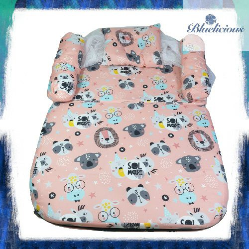 Kasur Lipat Kelambu Bayi - Matras Baby - Motif Animal Lucu