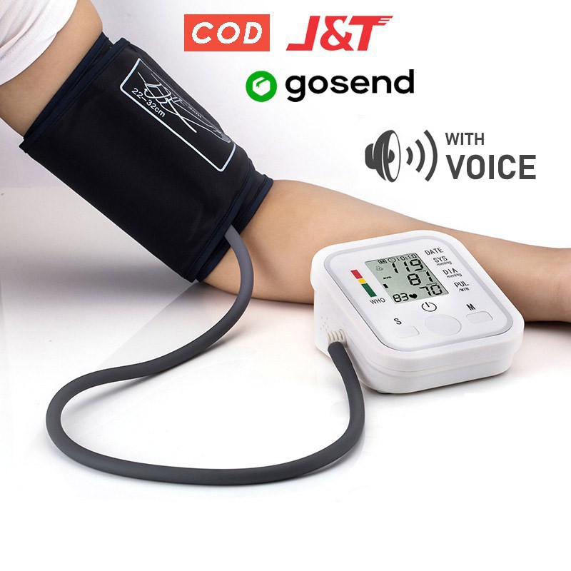 MPro Alat Cek Tekanan Tensi Darah Digital Pengukur Tensimeter Sphygmomanometer Blood Pressure Monitor jnp