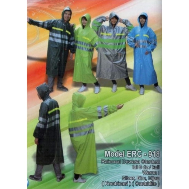 jas hujan terusan/gamis stardust 918