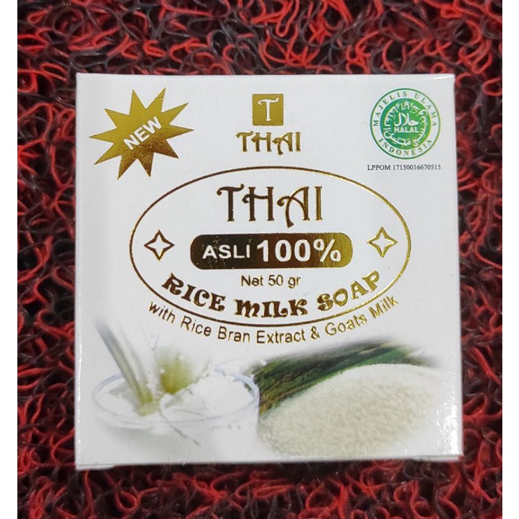 [HALAL][100%ORI][BPOM] THAI RICE MILK SOAP WITH RICE BRAN EXTRACT &amp; GOATS MILK/ SABUN BERAS THAI