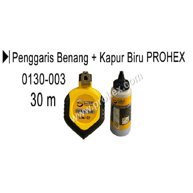 

Penggaris Benang +Kapur Biru 30m 0130-003