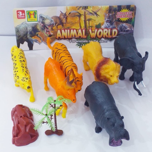 Mainan figur animal karet/ animal world / mainan hewan