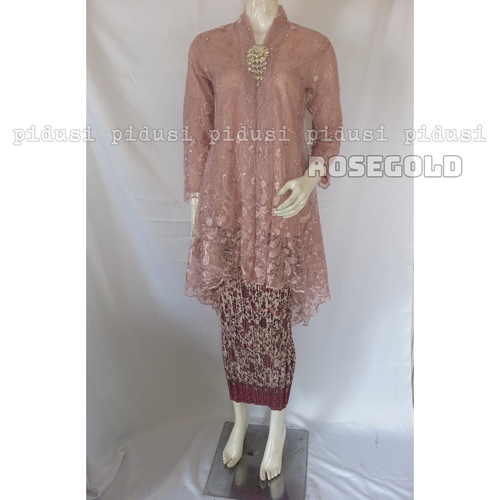 PROMO KEBAYA KARTINI TULLE MUTIARA BORDIR SALUR / KEBAYA TULLE BUSUI / KEBAYA MORDERN