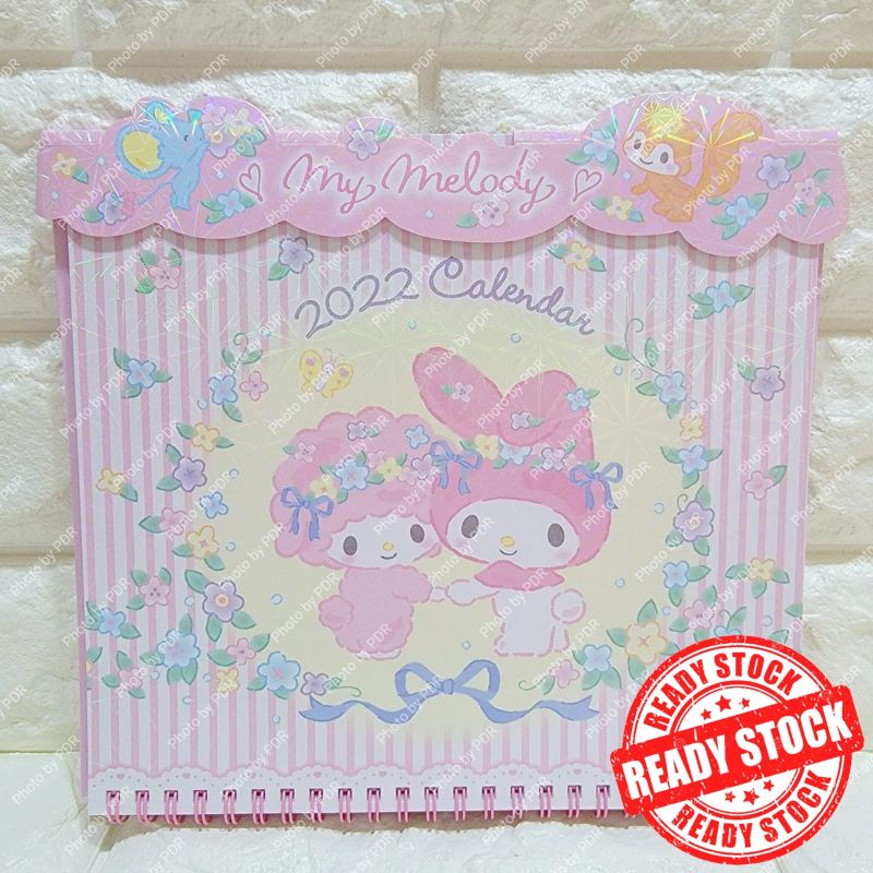 Kalender Calendar Dinding Gantung 2022 + Sticker Sanrio Karakter My Melody