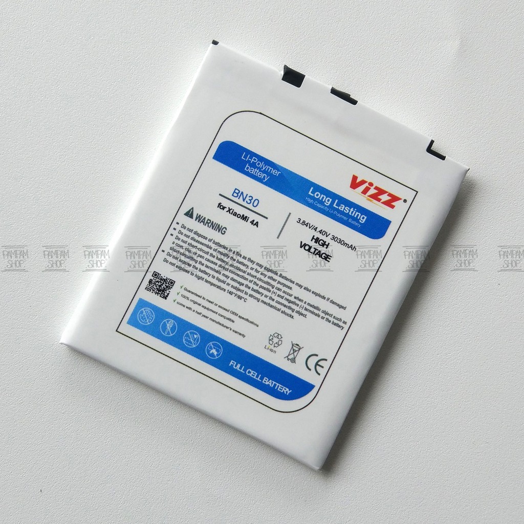 Baterai Vizz Double Power Original XiaoMi BN30 Redmi 4A Batre Batrai Battery Ori Xiao Mi BN 30