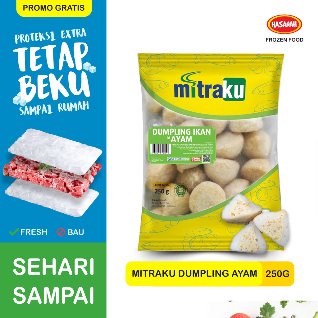 Fish Dumpling Chicken Mitraku 250 500 Gr Dumpling Ikan Isi Ayam Frozen Food