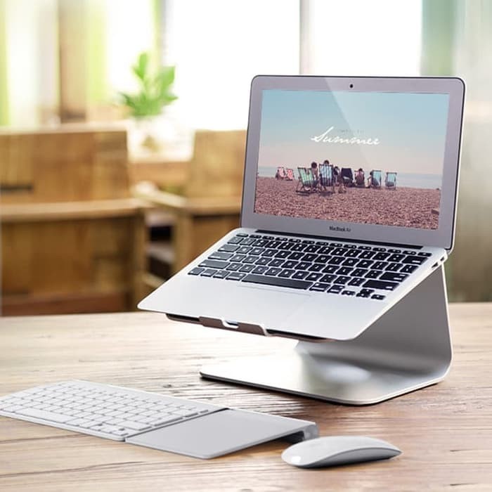 Ergonomic Stand Holder Macbook/ Laptop Universal Riser Almunium