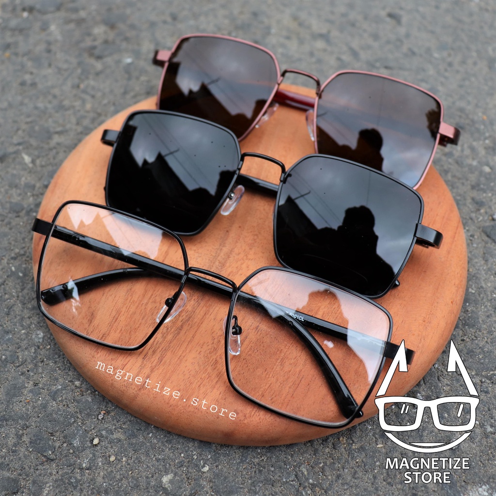 Kacamata hitam pria wanita Kacamata murah kotak Kacamata korea Kacamata fashion korea hitam Sunglass