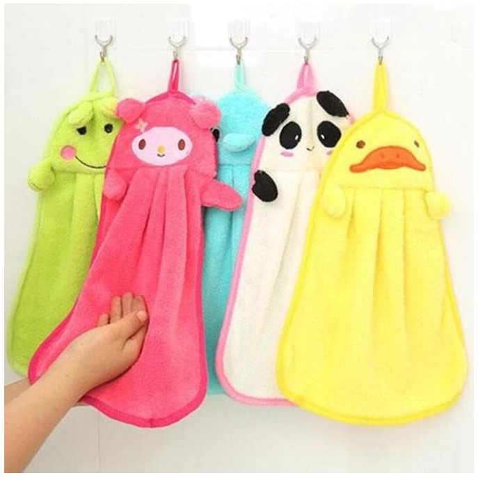 Lap Tangan Microfiber Motif Karakter Hewan Lucu | Lap Tangan Handuk Serbaguna Murah | Ruzain Mall