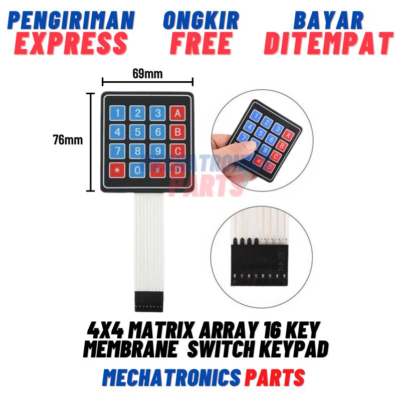 4X4 MATRIX ARRAY 16 KEY MEMBRANE MEMBRAN SWITCH KEYPAD